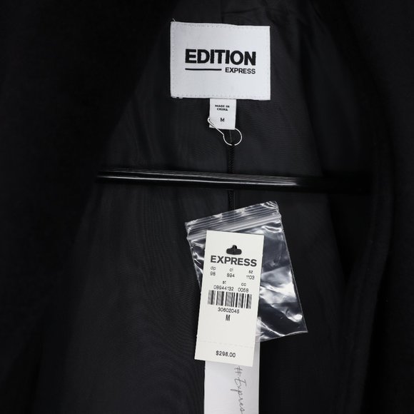 Wool-Blend Button Front Scarf Coat NWT Express - Picture 5 of 7